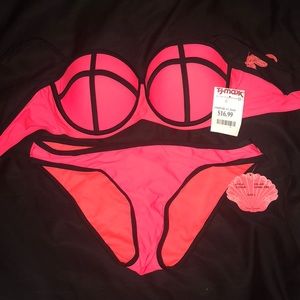 Hot pink bikini